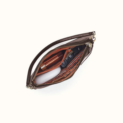 HOBO Darcy Crossbody in Polished Black Leather