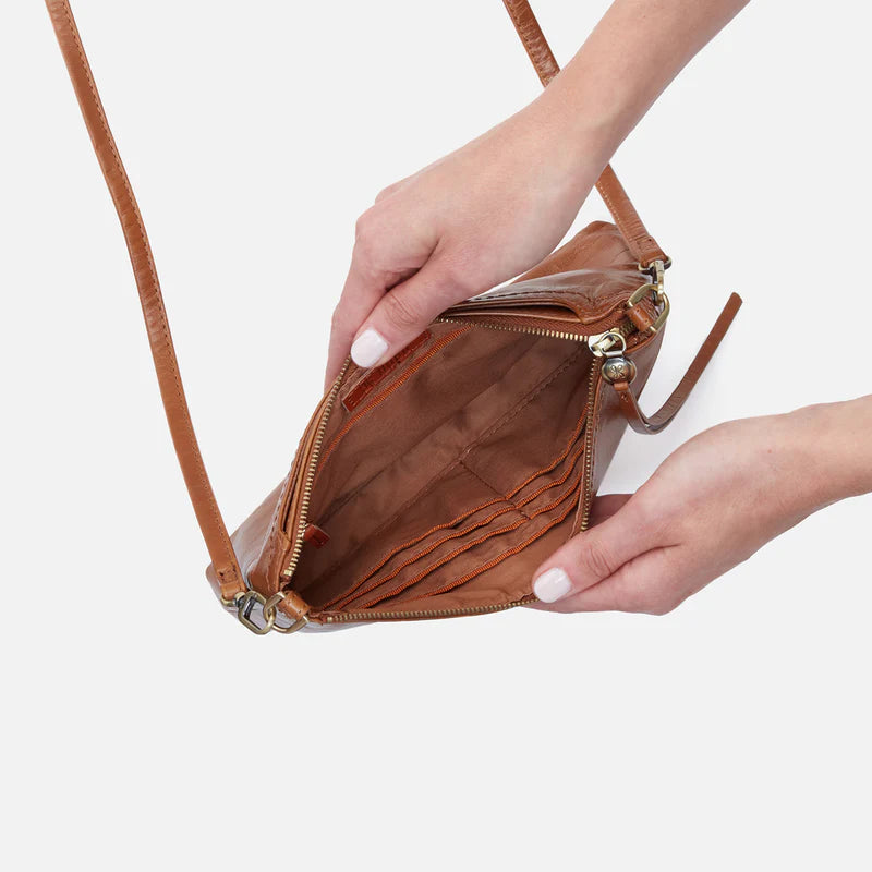 HOBO Darcy Crossbody Truffle Polished Leather