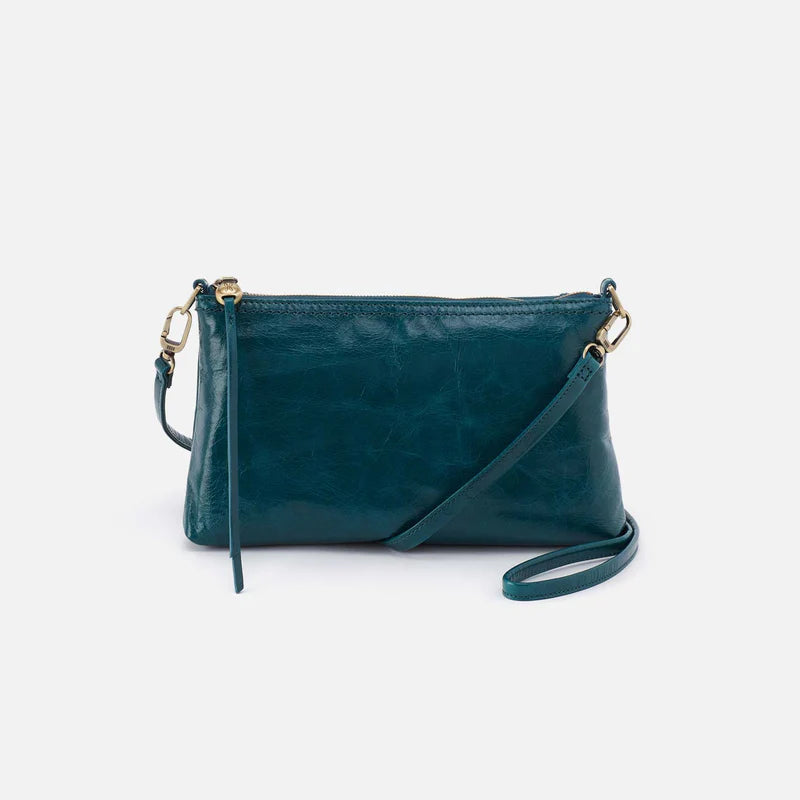 HOBO Darcy Crossbody in Polished Leather Wild Bluegrass