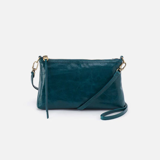 HOBO Darcy Crossbody in Polished Leather Wild Bluegrass
