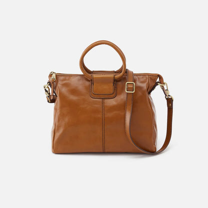 HOBO Sheila Medium Satchel in Polished Truffle Leather