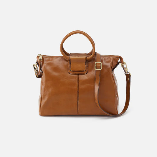 HOBO Sheila Medium Satchel in Polished Truffle Leather