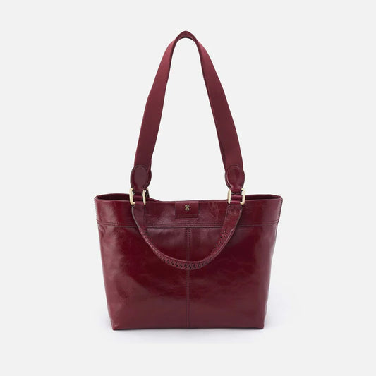 HOBO Romy Medium Tote in Polished Saddleberry Leather