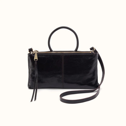 HOBO Sable Crossbody Black Polished Leather