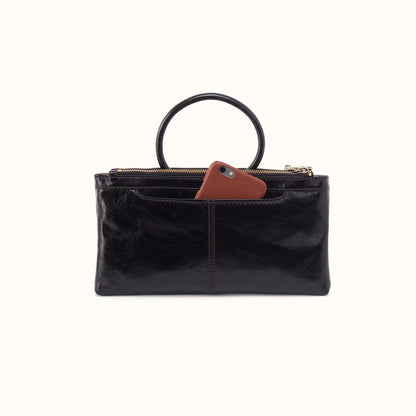 HOBO Sable Crossbody Black Polished Leather