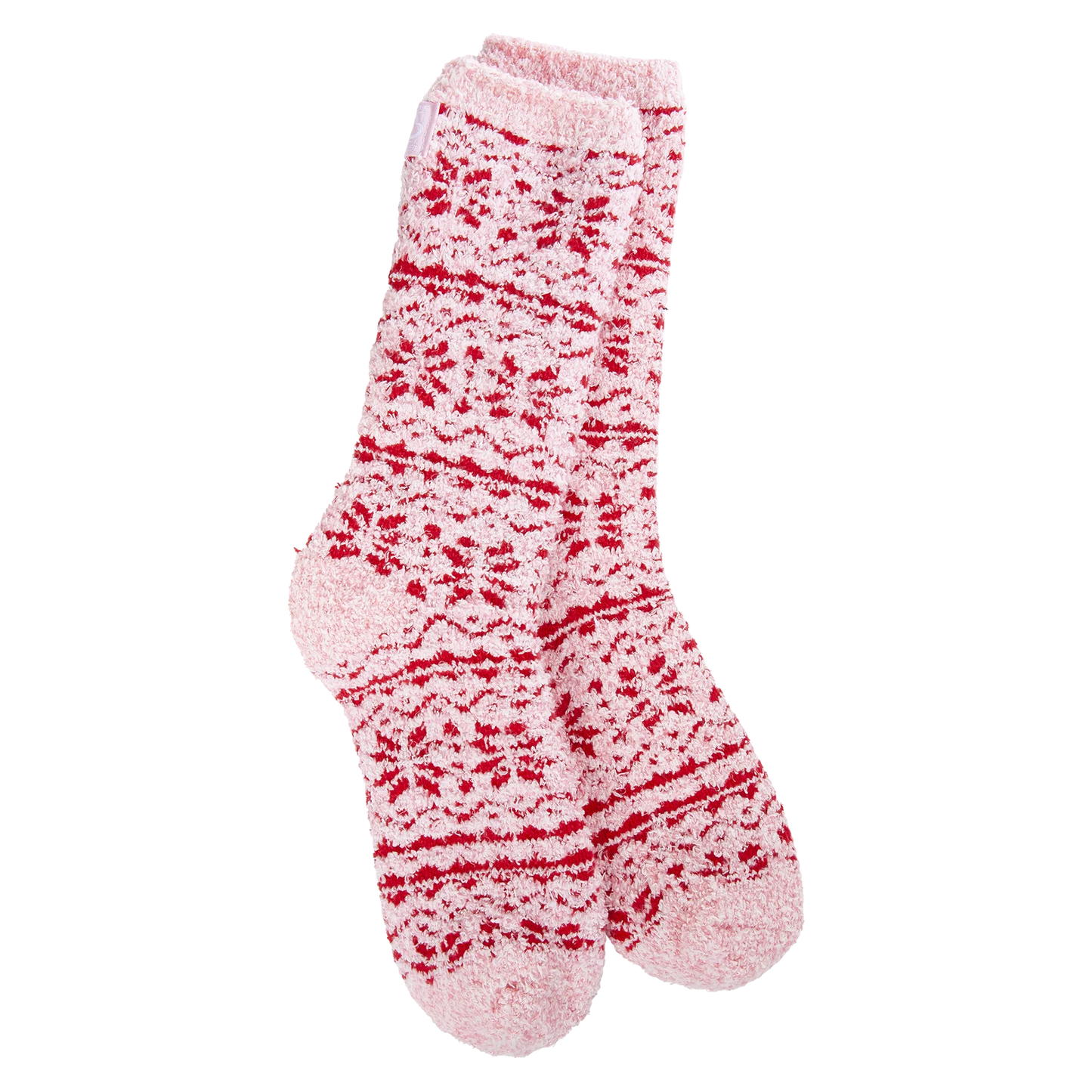 World's Softest Socks Cozy Collection Fair Isle Pink