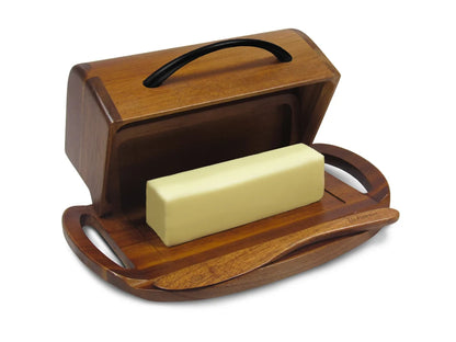Butterie Wood Acacia Matte Black Handle