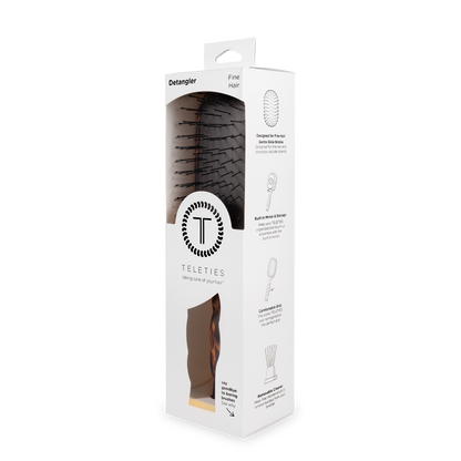 Teleties Detangler Hair Brush for Fine Hair - Tortoise
