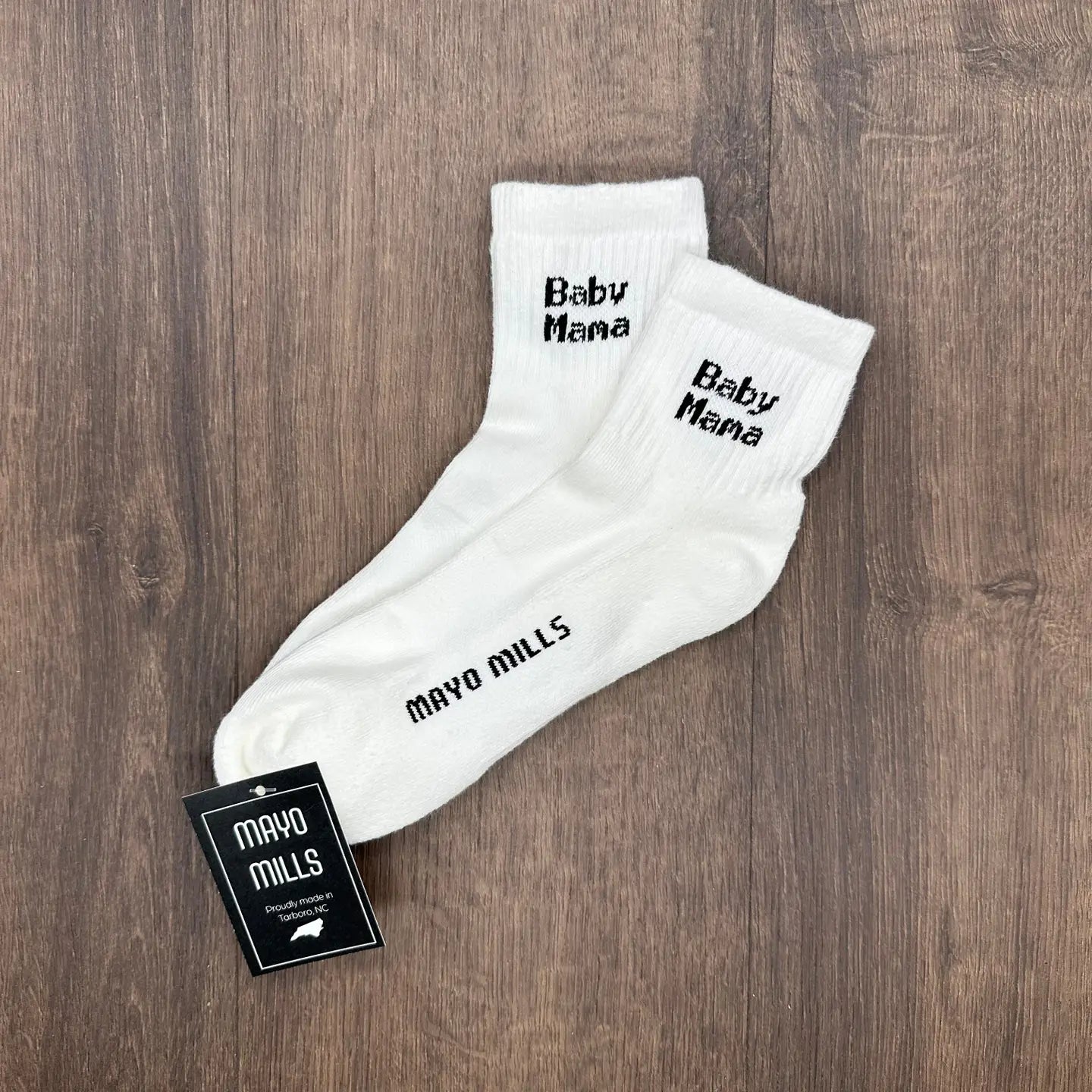 Mayo Mills Baby Mama Quarter Crew Socks