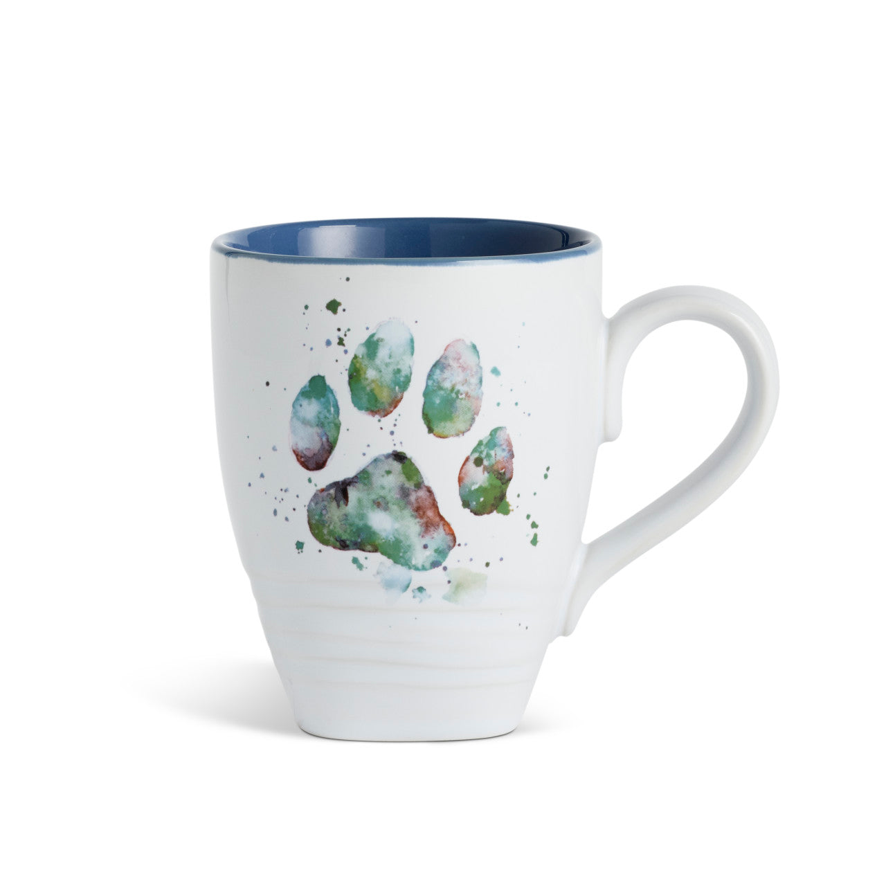 Demdaco Teal Paw Print Mug