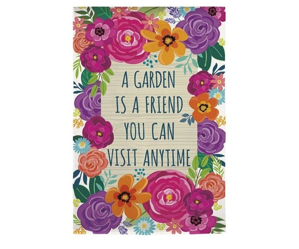 A Garden Is A Friend Garden Applique Flag