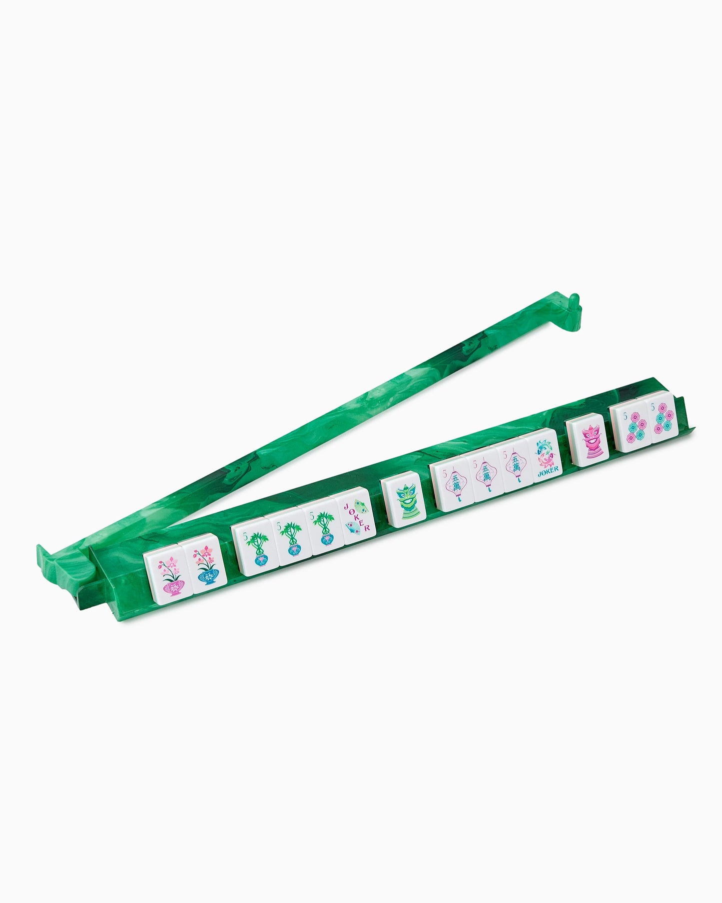 Oh My Mahjong Green Agate Rack & Pusher Set