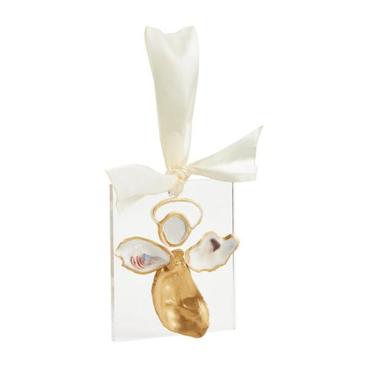 Mud Pie Angel Acrylic Oyster Ornament