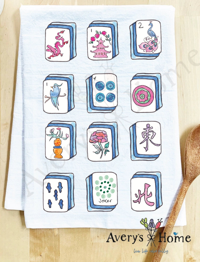 Avery's Home Mahjong Tiles Kitchen Towel