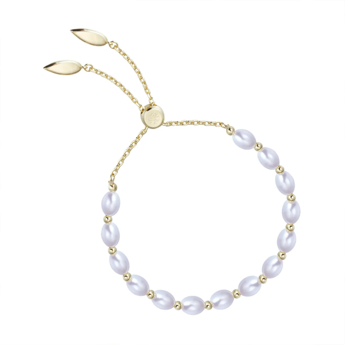 Natalie Wood Designs Pearl Layering Bracelet Pearl Gold