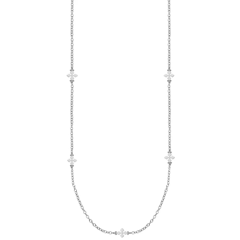 Natalie Wood Designs Believer Cross Station Necklace Silver