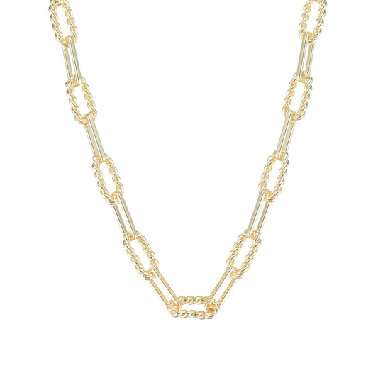 Natalie Wood Designs She's Spicy Mini Chain Link Necklace Gold