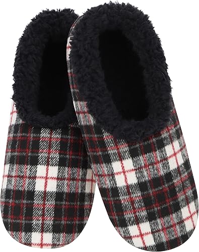 Snoozies Men's Flannel Plaid Slippers - gg's art frames gifts