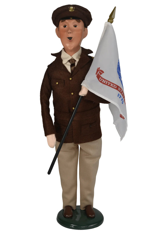 Byer's Choice Army Man With Flag