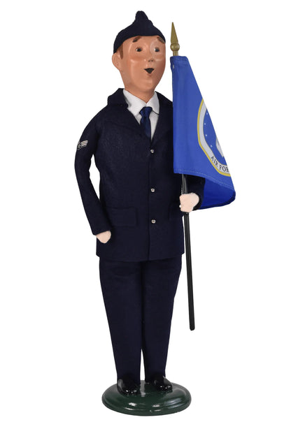 Byer's Choice Air Force Man With Flag
