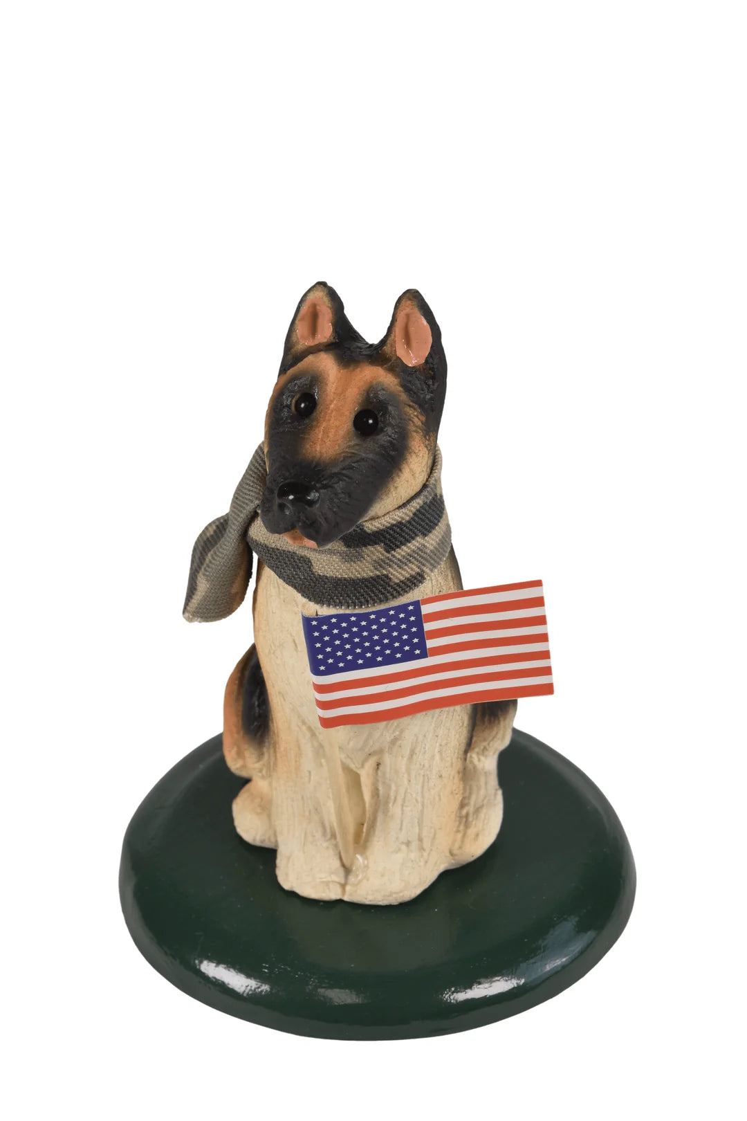Byer's Choice German Shepherd With Flag