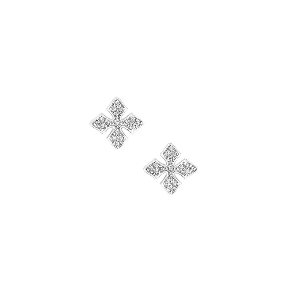 Natalie Wood Designs Shine Bright Cross Stud Earrings
