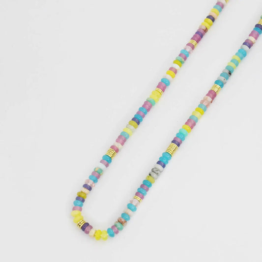 Treasure Jewels Candy Thin Gemstone Necklace