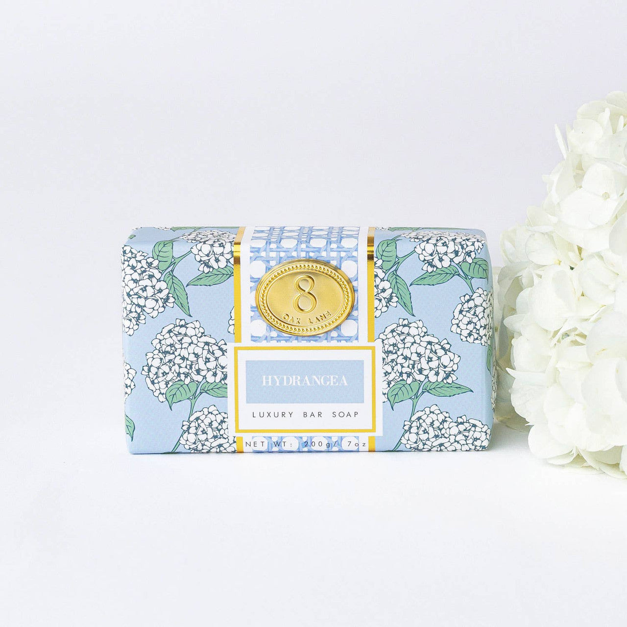 8 Oak Lane Wrapped Bar Soap - Hydrangea Stem
