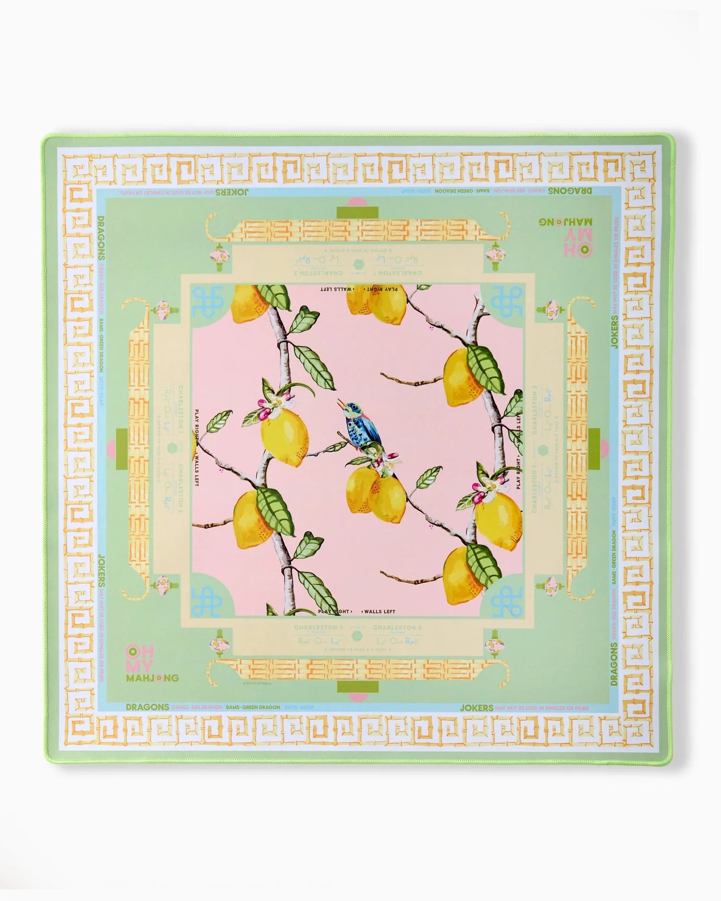 Oh My Mahjong Citrus Songbird Mat