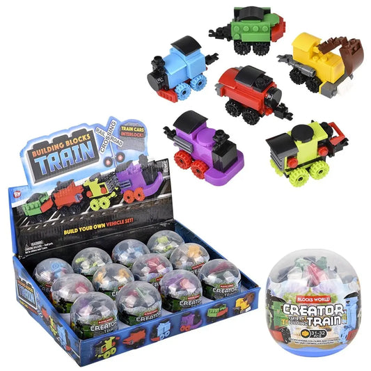 La Luna Bella Toys Building Block Trains Assorted Colors