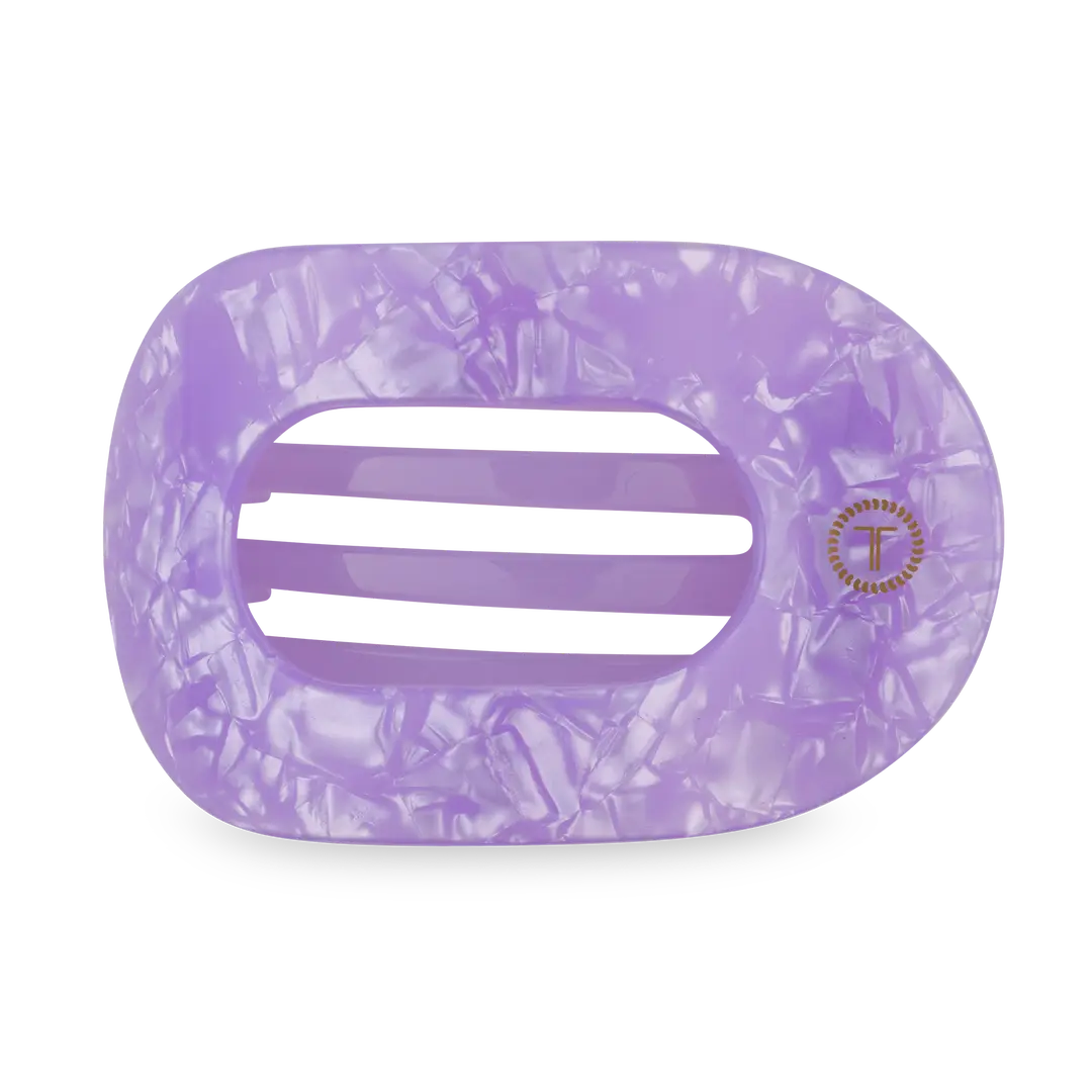 TELETIES Medium Flat Round Clip - Lavender Mist