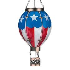 Regal Small Solar Lantern Hot Air Balloon Americana
