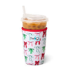 SWIG Insulated Iced Cup Coolie Ribbons & Bows