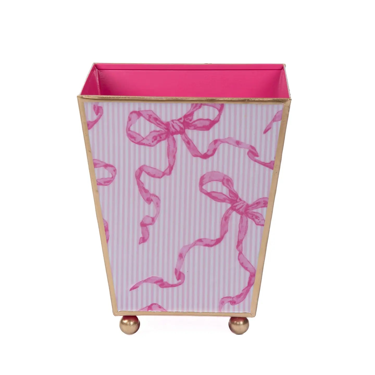 Jaye's Studio Ribbons of Hope Enameled Square Cachepot Planter - gg's art frames gifts