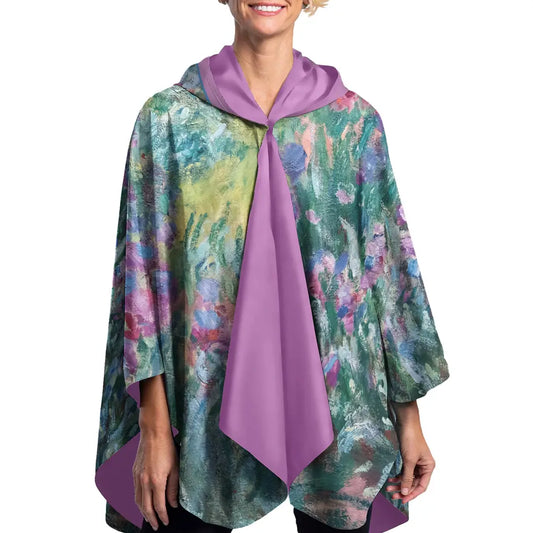 RainCapers Monet Artist's Garden At Giverny Reversible Rain Cape Poncho