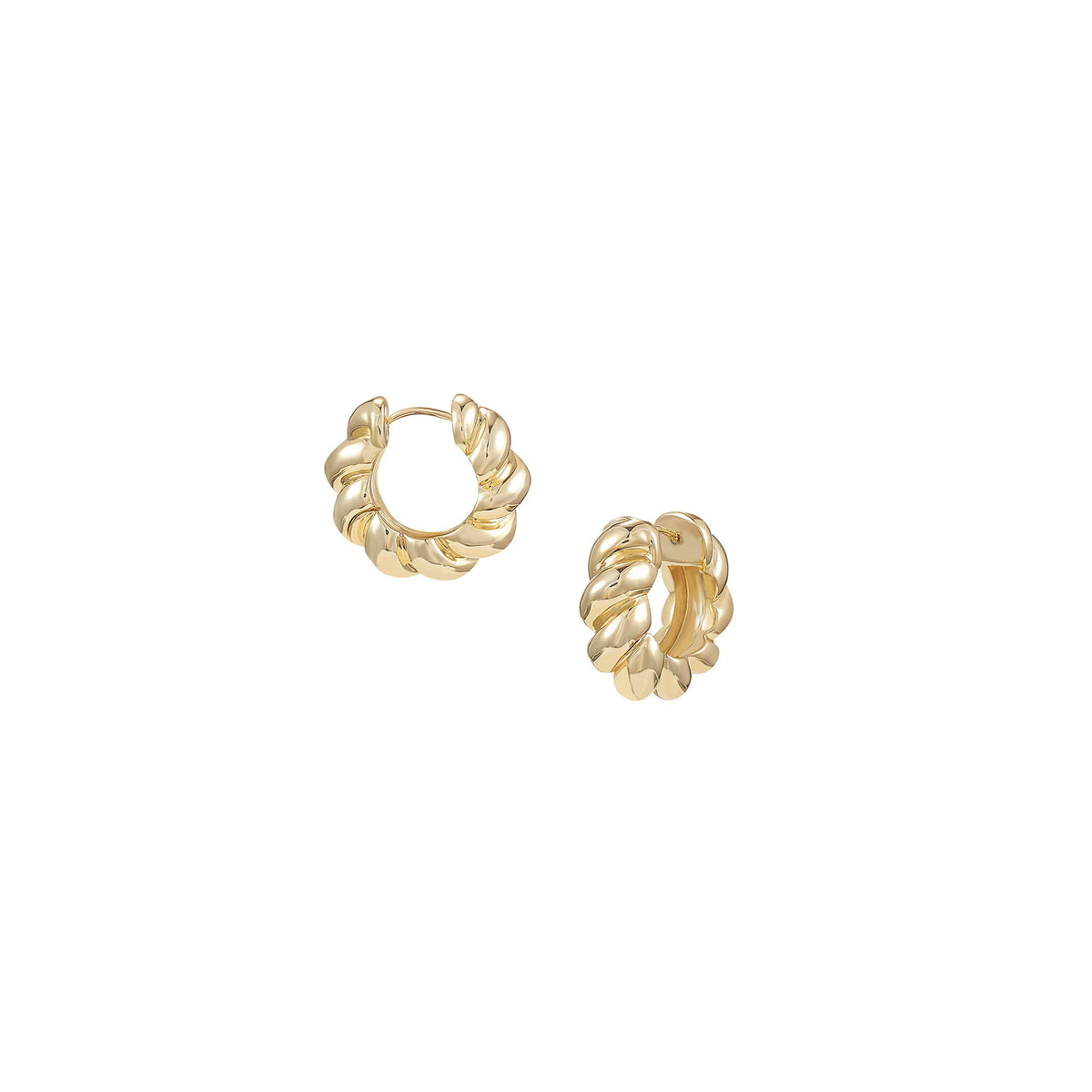 Natalie Wood Designs Heritage Mini Hoop Earrings in Gold