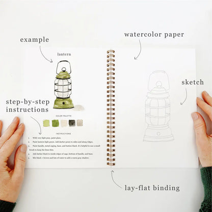 Emily Lex Studio Camping Watercolor Workbook