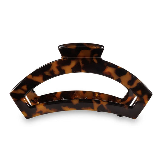 TELETIES Large Open Hair Clip - Tortoise