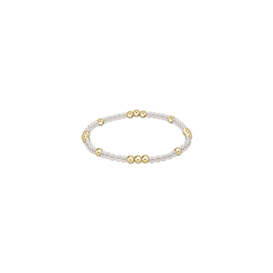 Enewton Worthy Pattern 3mm Bead Bracelet - Pearl