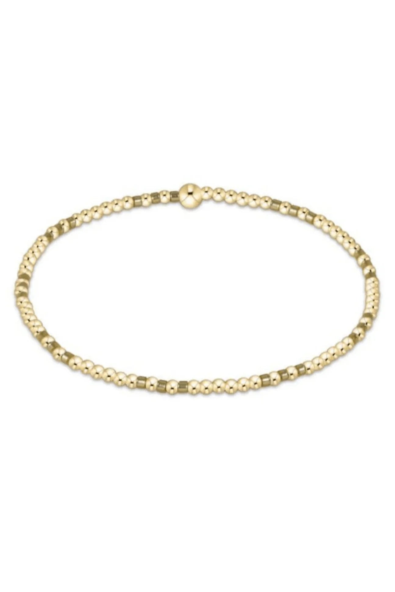 Enewton Gameday Hope Joy Pattern 2mm Bead Bracelet - Gold Luster