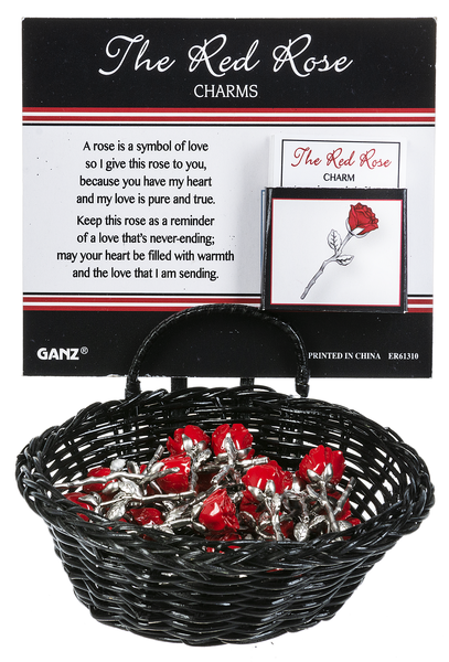 Ganz The Red Rose Pocket Charm