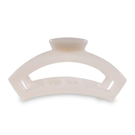 TELETIES Large Open Hair Clip - Coconut White