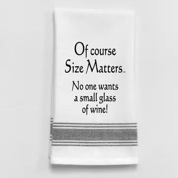 Wild Hare Designs Size Matters Tea Towel