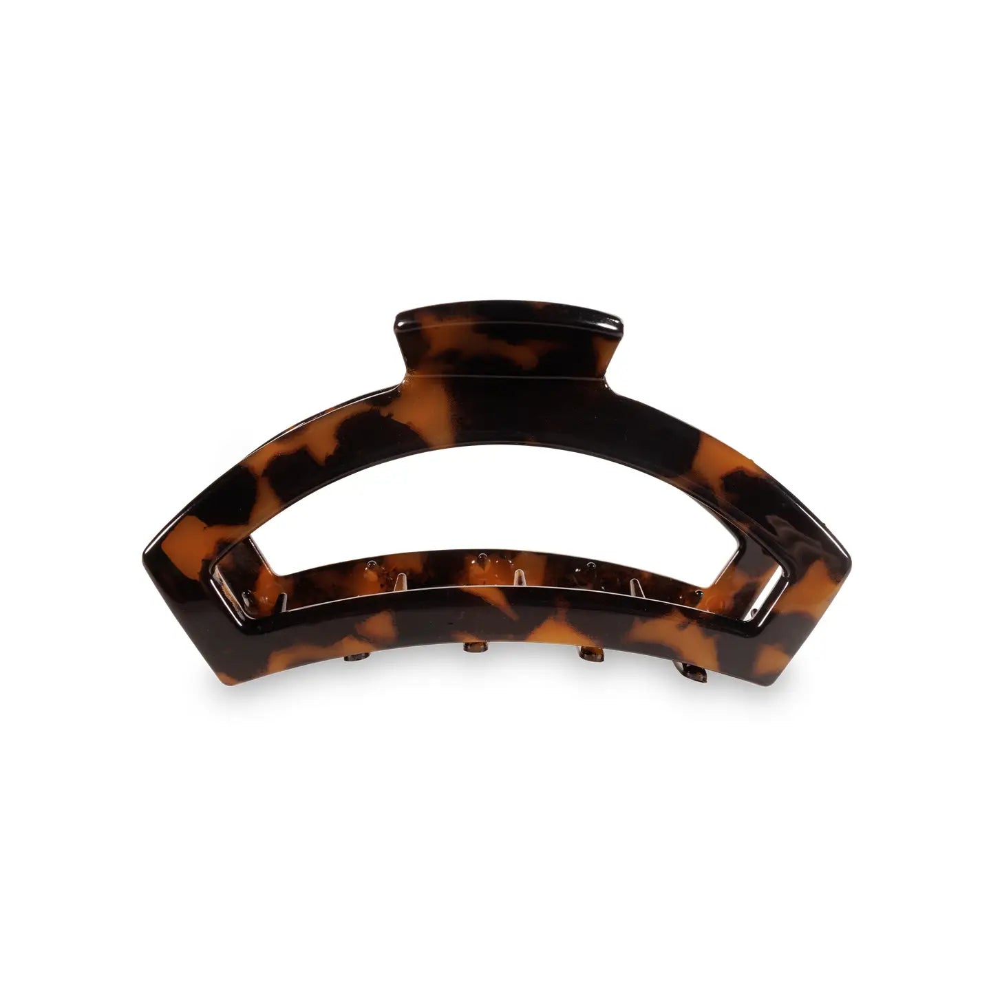 TELETIES Medium Open Hair Clip - Tortoise