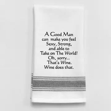 Wild Hare Designs Good Man Tea Towel