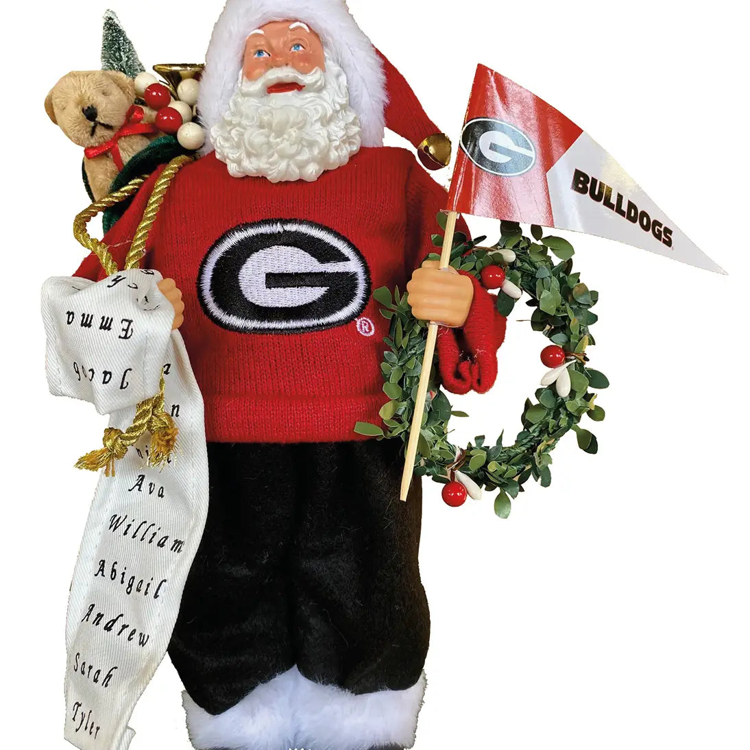 Santa's Workshop 12" UGA Proud Santa