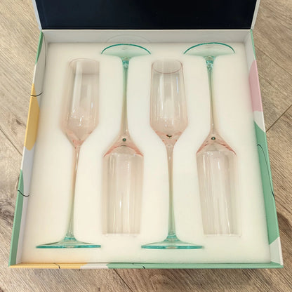 Bydeen Quetzal Flute Glasses Set of 4