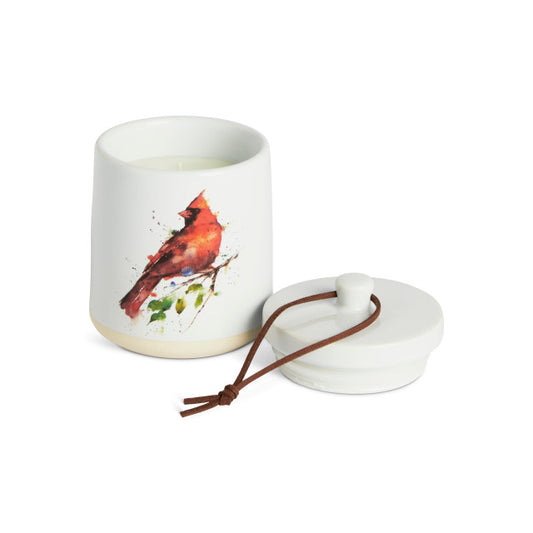 Demdaco Spring Cardinal Candle with Lid