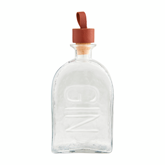 Mud Pie Glass Leather Decanter