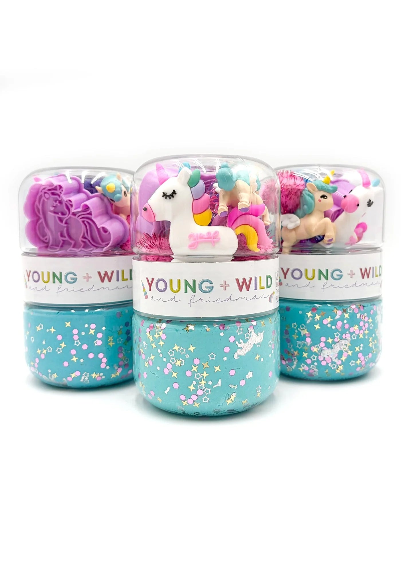 Young + Wild and Friedman Grab & Go Dough Jar - Unicorn